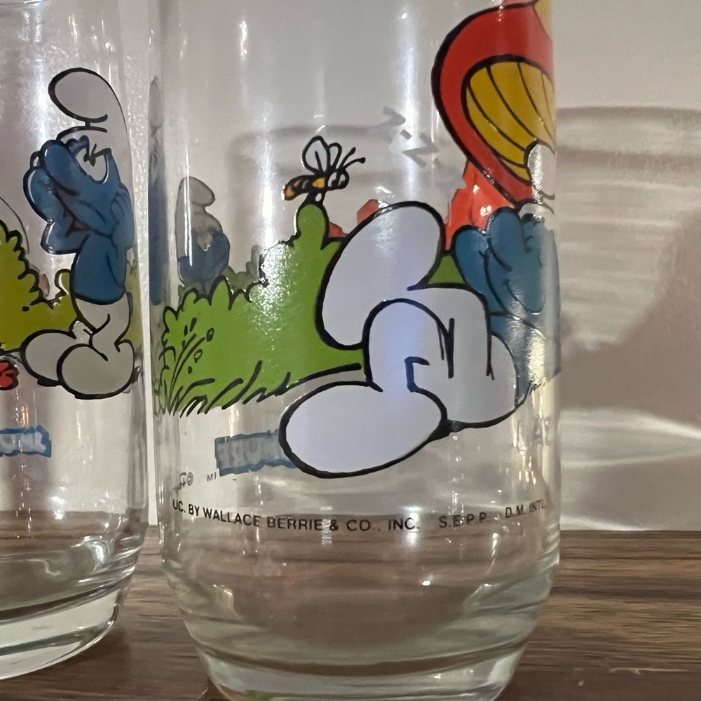Smurfs Themed Glass Tumbler Set
